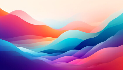 Wall Mural - vibrant waves of color flowing across the canvas of imagination