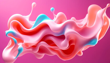 Wall Mural - vibrant swirls of color dance against a bright backdrop