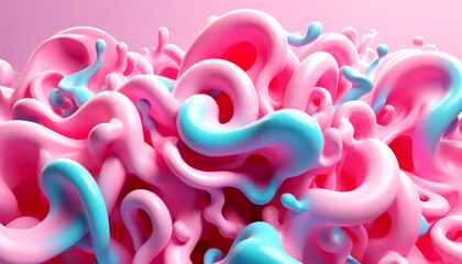 Wall Mural - colorful swirls create a dreamy abstract landscape of motion