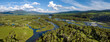 © Creative Studio 79 - Panoramic view of the Snake River and Fall Creek Falls located in the Swan Valley, Idaho, USA.  Summer 2023.