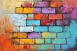 © MrHamster - Abstract Colorful Brick Wall Painting Artistic Texture