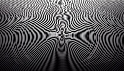 Wall Mural - concentric black and white wavy lines creating an optical illusion in minimalist scandinavian style