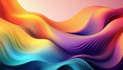 Wall Mural - a colorful flowing abstract design with soft gradients and waves