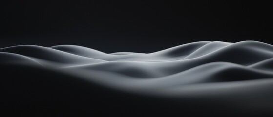 Poster - a black and white image of a wave with a white background