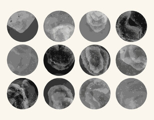 Wall Mural - Set of different abstract circles. Hand drawn doodles. Modern fashion illustration. Flat design, vector.