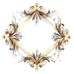 Poster - Elegant Gold Rectangular Frame with Ornate Corners