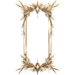 Poster - Elegant Gold Rectangular Frame with Ornate Corners