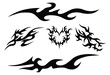 © Virgiawands - Cool Set of Y2k Tattoo. Cyber Tattoo Designs. Y2k, Hand Drawn neo tribal Tattoos. Cybersigilism