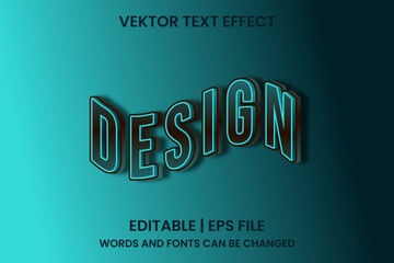 Editable design effect text
