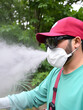 © Stacey - The man's fogging to eliminate mosquito for preventing spread dengue fever and zika virus