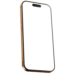 Wall Mural - desert titanium smart phone 16 mockup template. transparent png. blank screen. frame only.