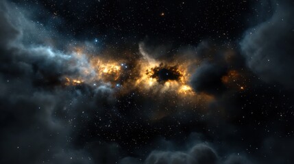 Wall Mural - a dark sky with a few stars and a cloud
