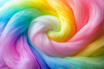 Wall Mural -  rainbow swirl cotton candy