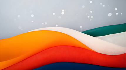 Wall Mural - Abstract colorful waves flowing, light background, design element, website banner.