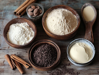 Wall Mural - various baking ingredients