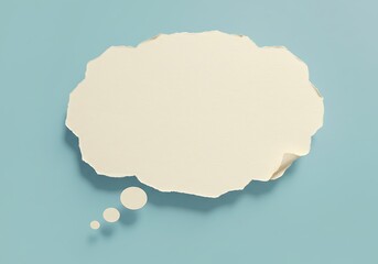 Wall Mural - paper thought bubble. background