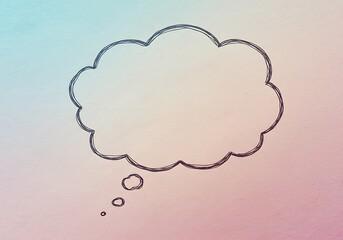 Wall Mural - paper thought bubble. background