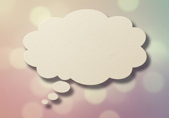 Wall Mural - paper thought bubble. background