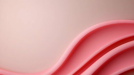 Wall Mural - Pink abstract waves background; smooth curves; design element; website banner; graphic design.