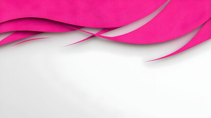 Wall Mural - Pink abstract waves on white background; design element for website, card, or presentation.