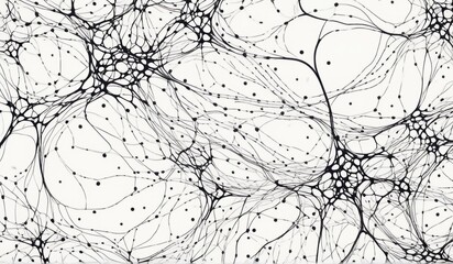 An abstract, intricate network of lines and shapes, creating a mesmerizing and dynamic visual pattern.