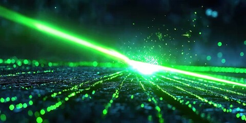 Wall Mural - green lights and lasers