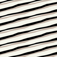 Wall Mural - vector seamless pattern with abstract texture. black and brawn striped background. contemporary digi