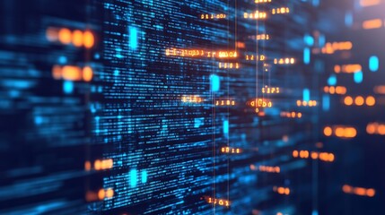 Abstract Digital Code Streaming Data Flow