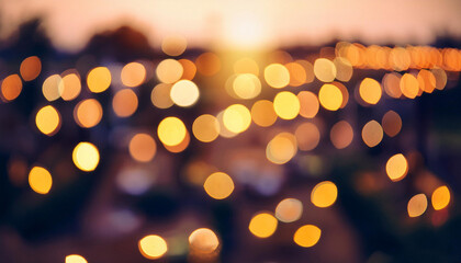 Wall Mural - blur bokeh from the light summary style vintage tone