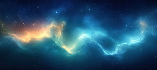 Aufkleber - Vibrant Blue Green Gradient Background with Glowing Soft Light Abstract Texture