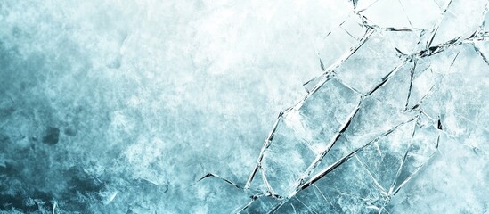 Wall Mural - cracked ice texture, light blue, sharp edges, fractured glass effect.