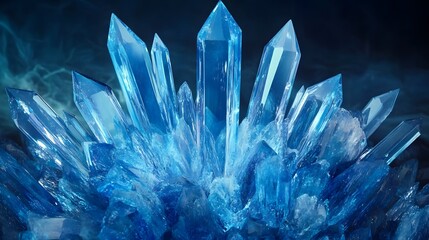 a mesmerizing abstract technology background featuring a stunning array of blue crystal formations a