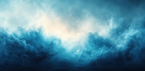 Aufkleber - Teal Blue Green Gradient Background Texture Abstract Soft Dreamy Light Design