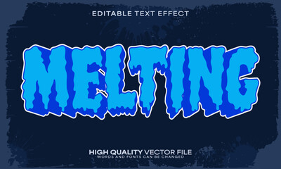 Ice text effect, editable text effect and snow 3d font style bold shadow winter poster design