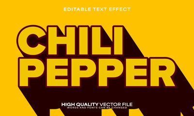 Hot spicy text effect, editable text effect and chili 3d font style bold shadow retro poster design