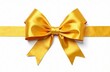 © Vasilii - Golden ribbon bow on white background
