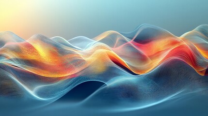 Wall Mural - Abstract wavy background with flowing colors.