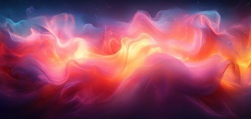 Aufkleber - Abstract art glowing gradient background vibrant colors dark backdrop noise texture design