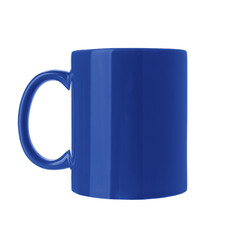 Wall Mural - blank blue cup isolated on white. mockup for design