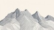 © LyceeChee - Abstract Line Art Depicting a Mountain Range