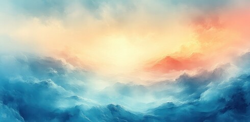 Leinwandbilder - Light Blue Abstract Gradient Background Soft Pastel Texture Design for Banner Poster Cover Wallpaper