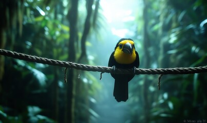 Toco toucan in a reserve for exotic tropical birds