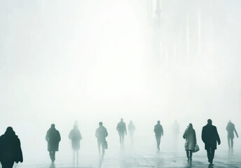 people in fog