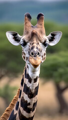 Wall Mural - giraffe businessperson giraffe animal wildlife vertical