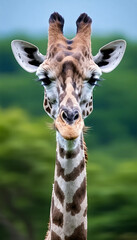 Wall Mural - giraffe businessperson giraffe animal wildlife vertical