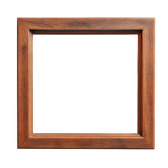 Wall Mural - simple wooden picture frame with a rich brown finish. designed to hold artwork or photographs the frame is empty. emphasizing its purpose as a decorative element . enhancing the aesthetic of a space