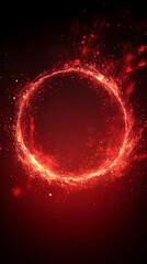 Wall Mural - a smooth red gradient with sparkling light effects and empty space for text in the center