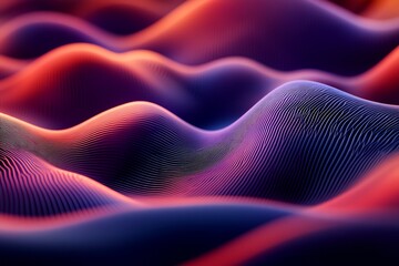 Fototapete - Seamless Organic Wave Texture with Colorful Gradient in Modern Abstract Digital Art : Generative AI