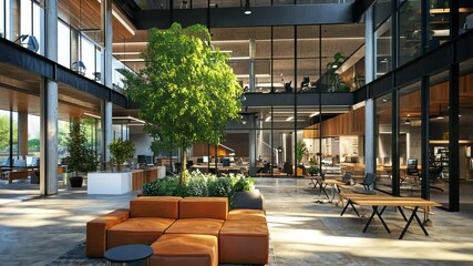 Wall Mural - engineers oversee smart office systems for real estate developments designed to integrate intelligen