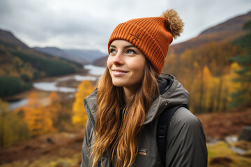 Wall Mural - Scottish Highlands in autumn are incredibly beautiful  with golden leaves peaceful lakes and a reflective atmosphere as season changes